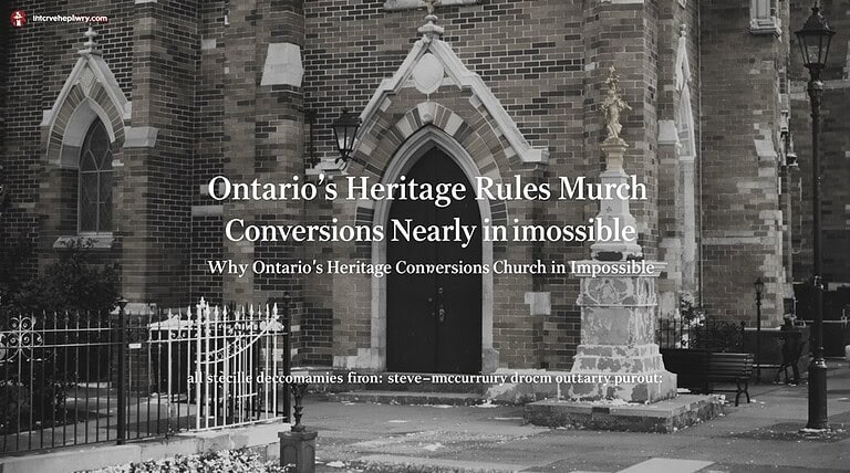 Why Ontario’s Heritage Rules Make Church Conversions Nearly Impossible